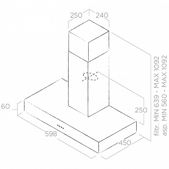 картинка Кухонная вытяжка Elica SPOT NG H6 IX/A/60 