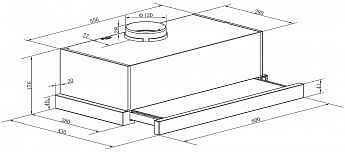 картинка Кухонная вытяжка Weissgauff TEL 06 1M BE 