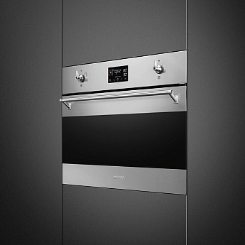 картинка Электрический духовой шкаф с функцией пароварки Smeg SO4302S3X 