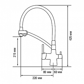 картинка Смеситель Gerdamix BROOKS (FL) black 
