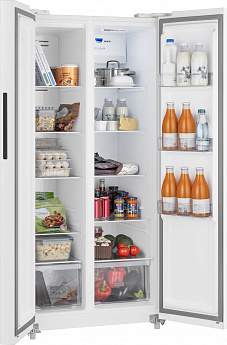 картинка Отдельностоящий холодильник Weissgauff WSBS 500 Inverter NoFrost White 