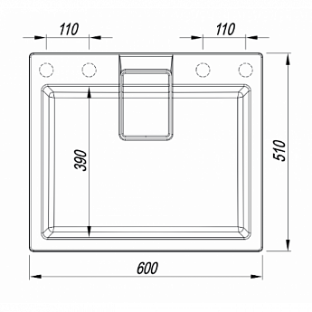 картинка Мойка для кухни Florentina РИВЬЕРА 600 