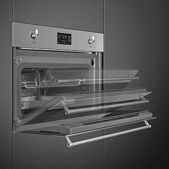 картинка Электрический духовой шкаф с функцией пароварки Smeg SO4302S3X 