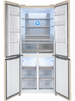 картинка Полувстраиваемый холодильник Hiberg RFQ-600DX NFYM INVERTER бежевый 