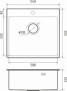 картинка Мойка для кухни Rivelato Rinox 5450 