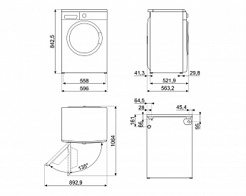 картинка Стиральная машина Smeg WM3T84RU 