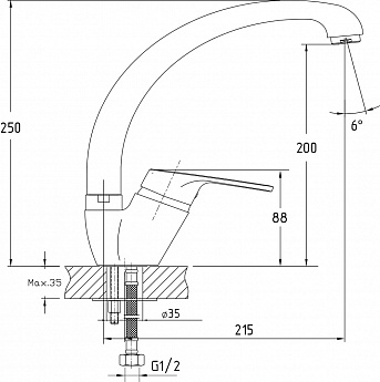 картинка Смеситель Granfest Urban GF-Z-3323 