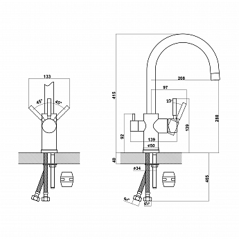 картинка Смеситель Florentina КЛИО FL 