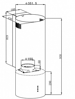 картинка Кухонная вытяжка Maunfeld LEE WALL 35 INOX 