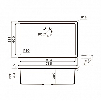 картинка Кухонная мойка Omoikiri YAMAKAWA 75 INTEGRA 