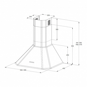 картинка Кухонная вытяжка Korting KHC 6839 IX 