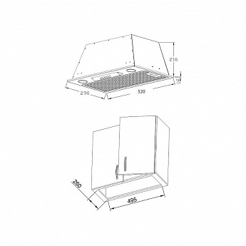 картинка Кухонная вытяжка Korting KHI 6530 N  картинка Кухонная вытяжка Korting KHI 6530 N
