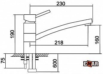 картинка Смеситель Emar EC-3011S 