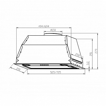 картинка Кухонная вытяжка Lex GS BLOC P 900 WHITE 