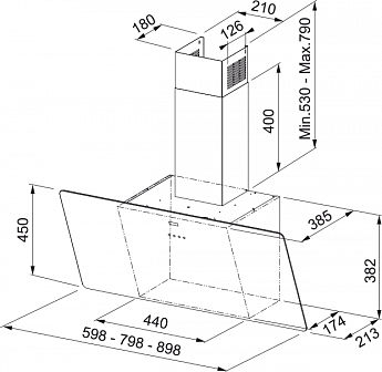 картинка Кухонная вытяжка наклонная Franke FPJ 915 V WH A 