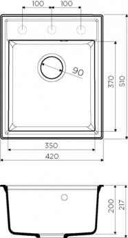 картинка Кухонная мойка Omoikiri DAISEN-42 