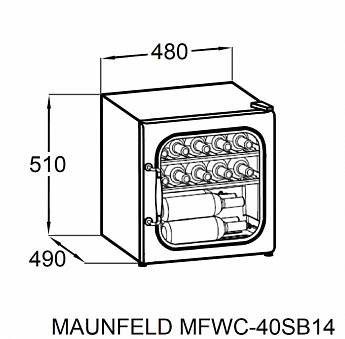 картинка Винный шкаф Maunfeld MFWC-40SB14 