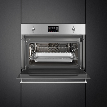 картинка Электрический духовой шкаф с функцией пароварки Smeg SO4302S3X 