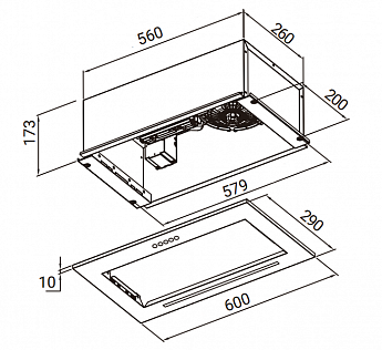 картинка Кухонная вытяжка Weissgauff Integra 850 PB IX 