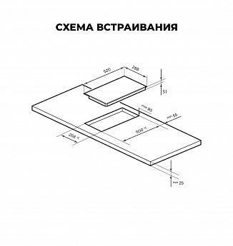 картинка Варочная панель Lex EVH 321A BL 