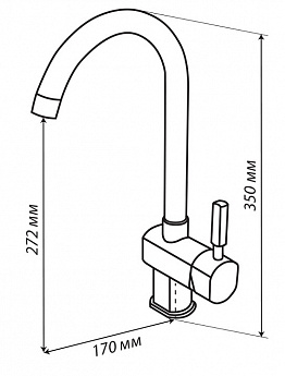 картинка Смеситель Gerdamix VIOLETA высокий излив терра (DG-204) 