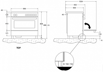 картинка Электрическая кухонная плита Bertazzoni PROCH94I1ECAT 