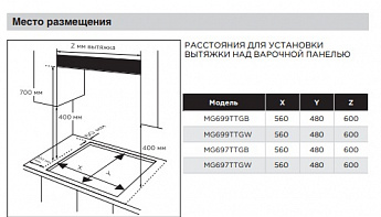 картинка Газовая варочная панель Midea MG649TGB черная 