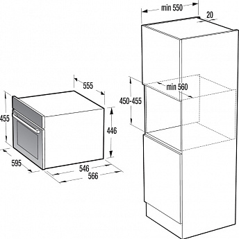 картинка Электрический духовой шкаф с функцией СВЧ Gorenje BCM4547A10X 