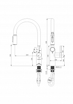 картинка Смеситель Oulin OL - 8018 SATIN 