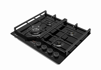 картинка Газовая варочная панель Midea MG697TTGB черная 