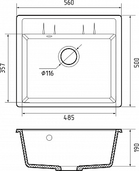 картинка Мойка для кухни Granfest GF-Q-561 