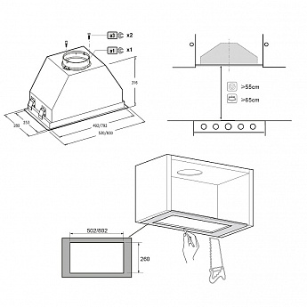 картинка Кухонная вытяжка Korting KHI 90945 DGN 