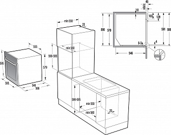 картинка Духовой шкаф с паром Gorenje BCS798S24X нержавеющая сталь 