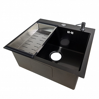 картинка Комплект мойка и смеситель Gerda 5045 G+SM.Black 