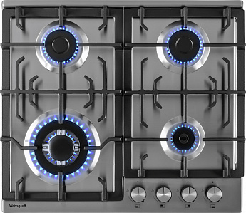 картинка Газовая варочная панель Weissgauff HGG 641 XB нержавеющая сталь 