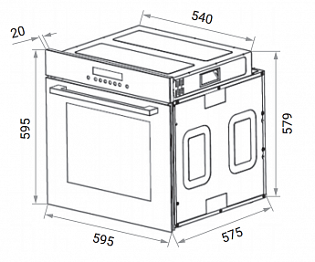 картинка Электрический духовой шкаф Weissgauff EOV 814 SDBE 