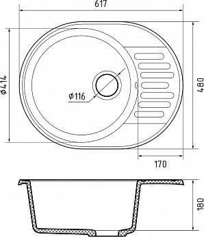 картинка Мойка для кухни Granfest-Quarz GF-Z58 