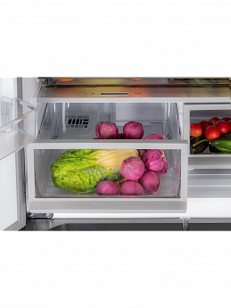 картинка Полувстраиваемый холодильник Hiberg RFQ-600DX NFYM INVERTER бежевый 