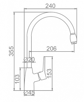 картинка Смеситель Ledeme L4069 хром 