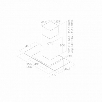 картинка Кухонная вытяжка Elica FLAT GLASS IX/A/60 