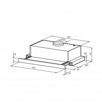 картинка Кухонная вытяжка Lex HONVER 600 INOX 