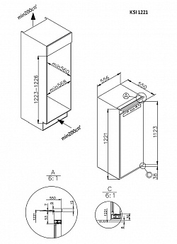 картинка Встраиваемый холодильник Korting KSI 1221 