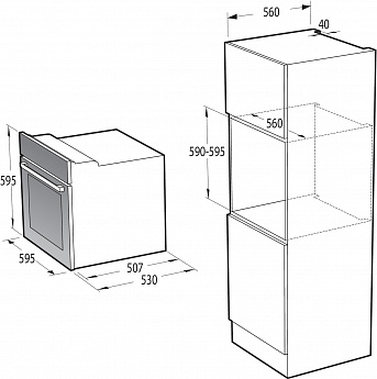 картинка Электрический духовой шкаф Gorenje BO6725E02ABG 