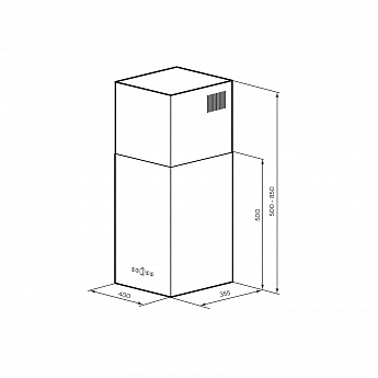 картинка Кухонная вытяжка Lex MONO 400 BLACK 