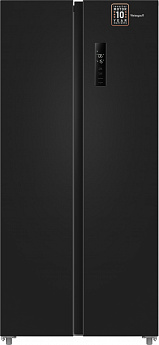 картинка Отдельностоящий холодильник Weissgauff WSBS 500 Inverter NoFrost Black 