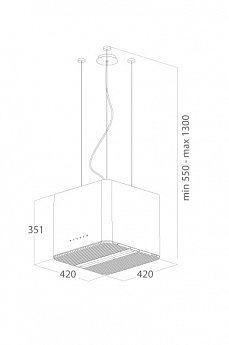 картинка Кухонная вытяжка Elica PIX WH/F/42 