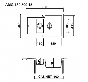 картинка Мойка Longran Amanda AMG780.500 15 