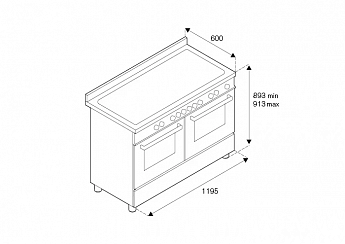 картинка Комбинированная кухонная плита Bertazzoni HER126G2EXT 