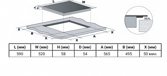 картинка Индукционная варочная панель Hiberg i-MS 6249 B 
