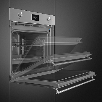 картинка Электрический духовой шкаф с функцией пара Smeg SOP6301S2X 